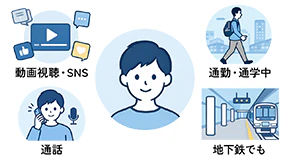 シーンに合わせて使い分け